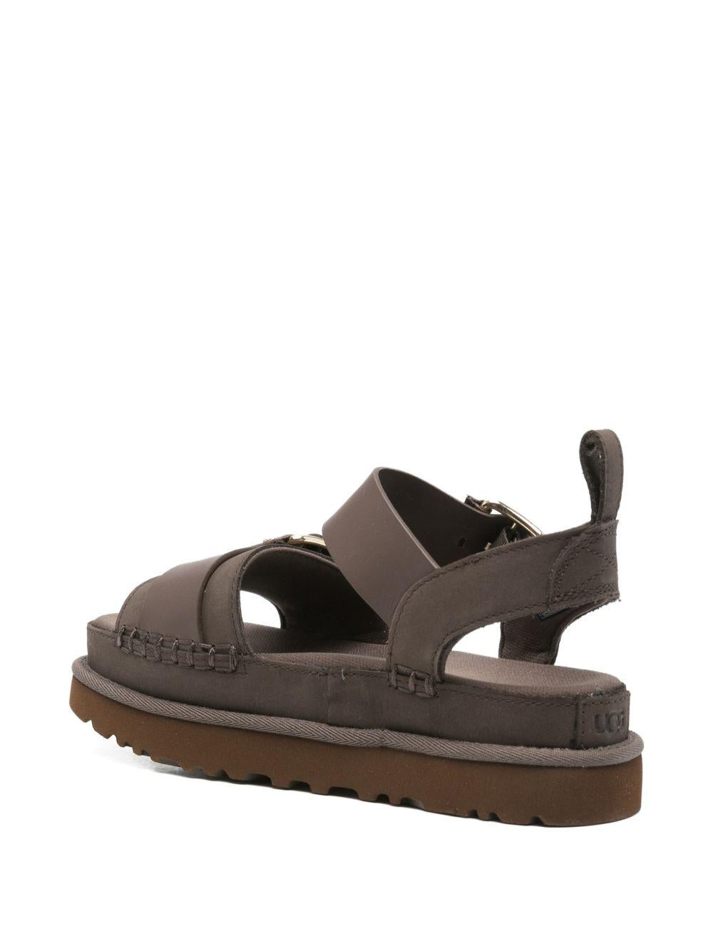 UGG Sandali bassi marroni in pelle 