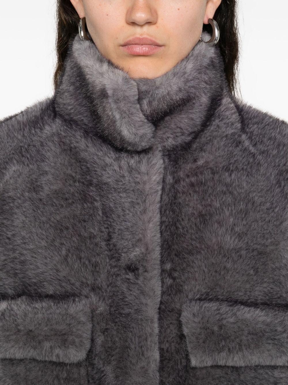 VALENTINI 1972 Giacca in ecopelliccia grigia 