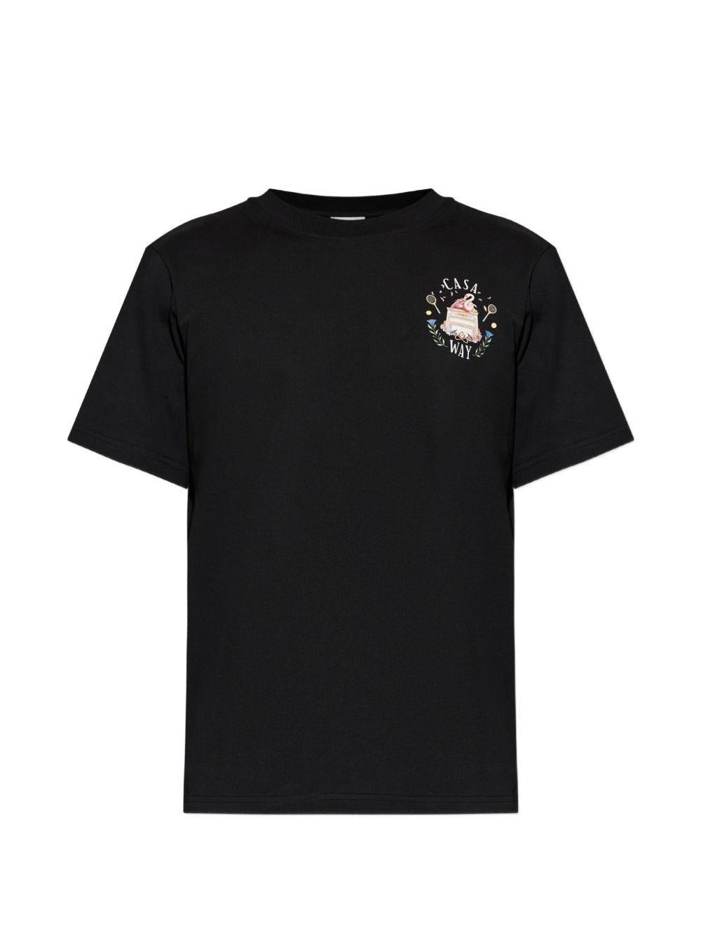 CASABLANCA T-shirt Casa Way in cotone nero 