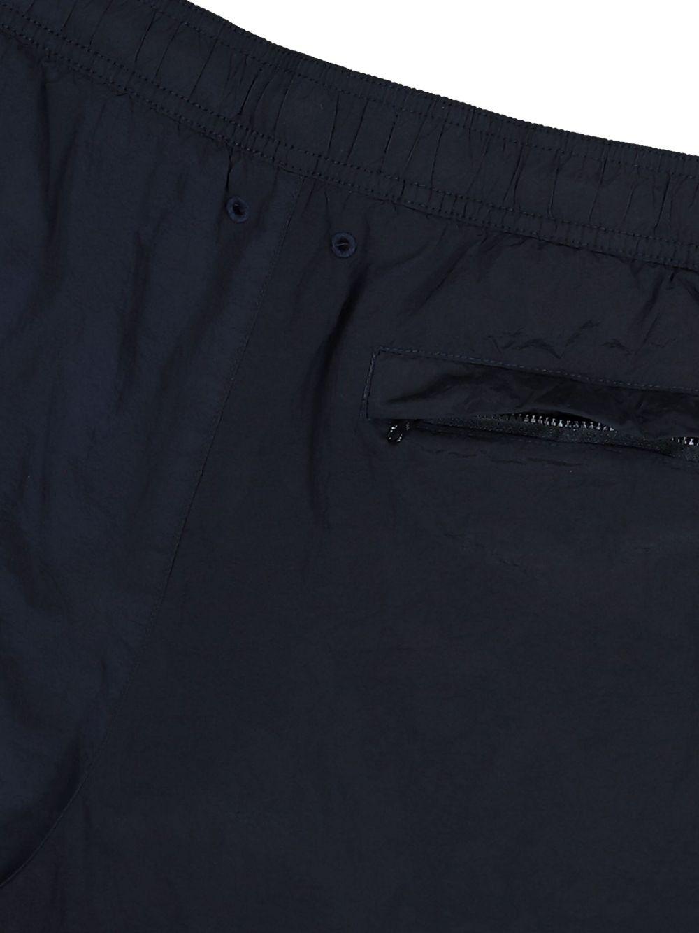 STONE ISLAND Costume mare blu con patch logo 