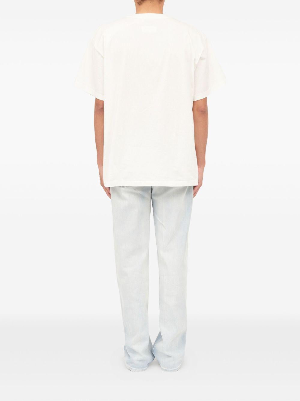 MM6 MAISON MARGIELA T-shirt in cotone bianco con stampa 