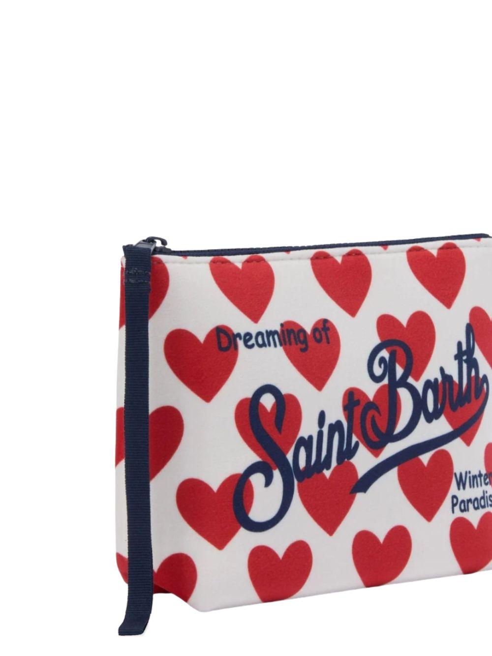 MC2 SAINT BARTH Pochette 'Aline' con fantasia a cuori 