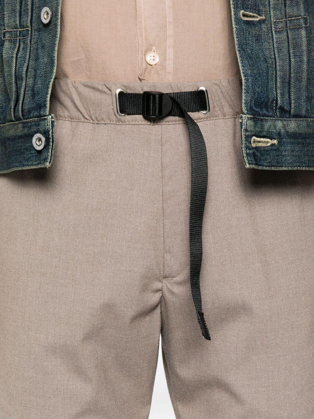 WHITE SAND Pantaloni con fibbia e coulisse 