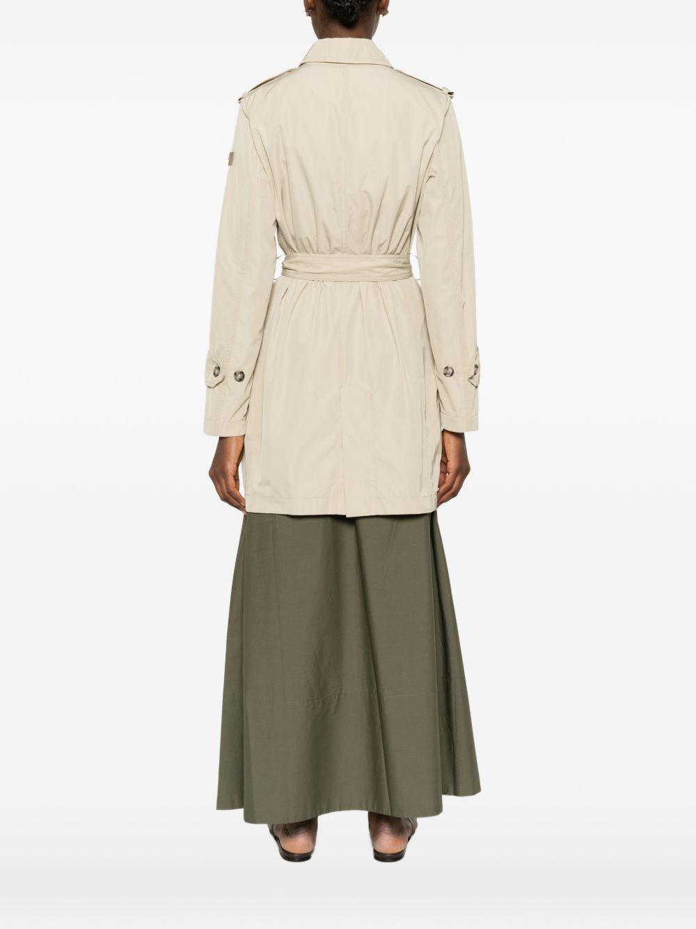 PEUTEREY Trench doppiopetto Knude con citura in vita beige 