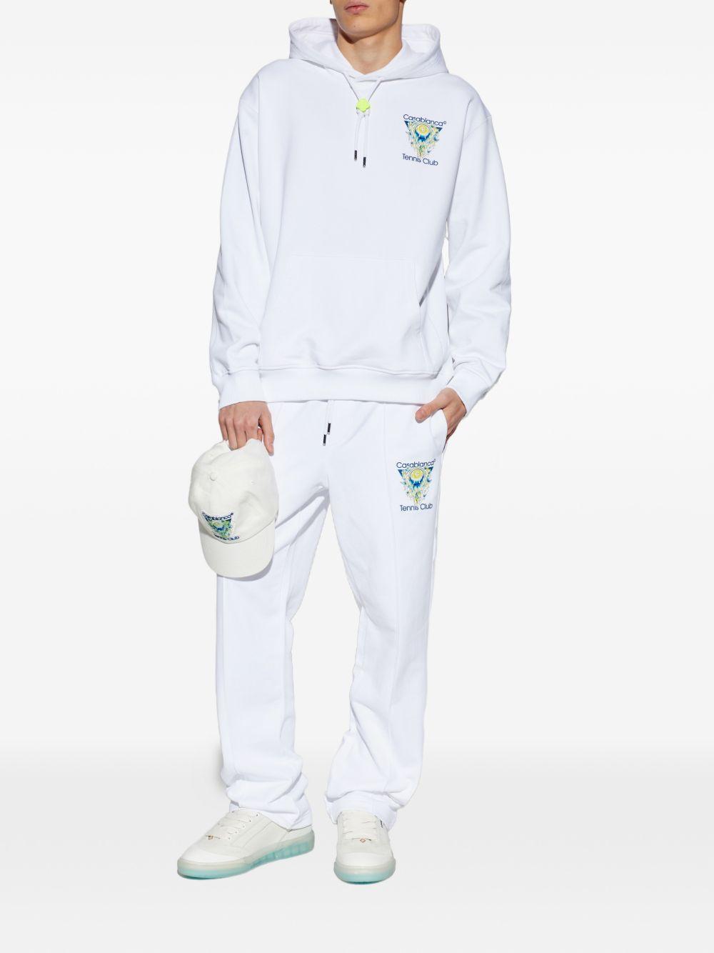 CASABLANCA Pantaloni tuta in cotone bianco 
