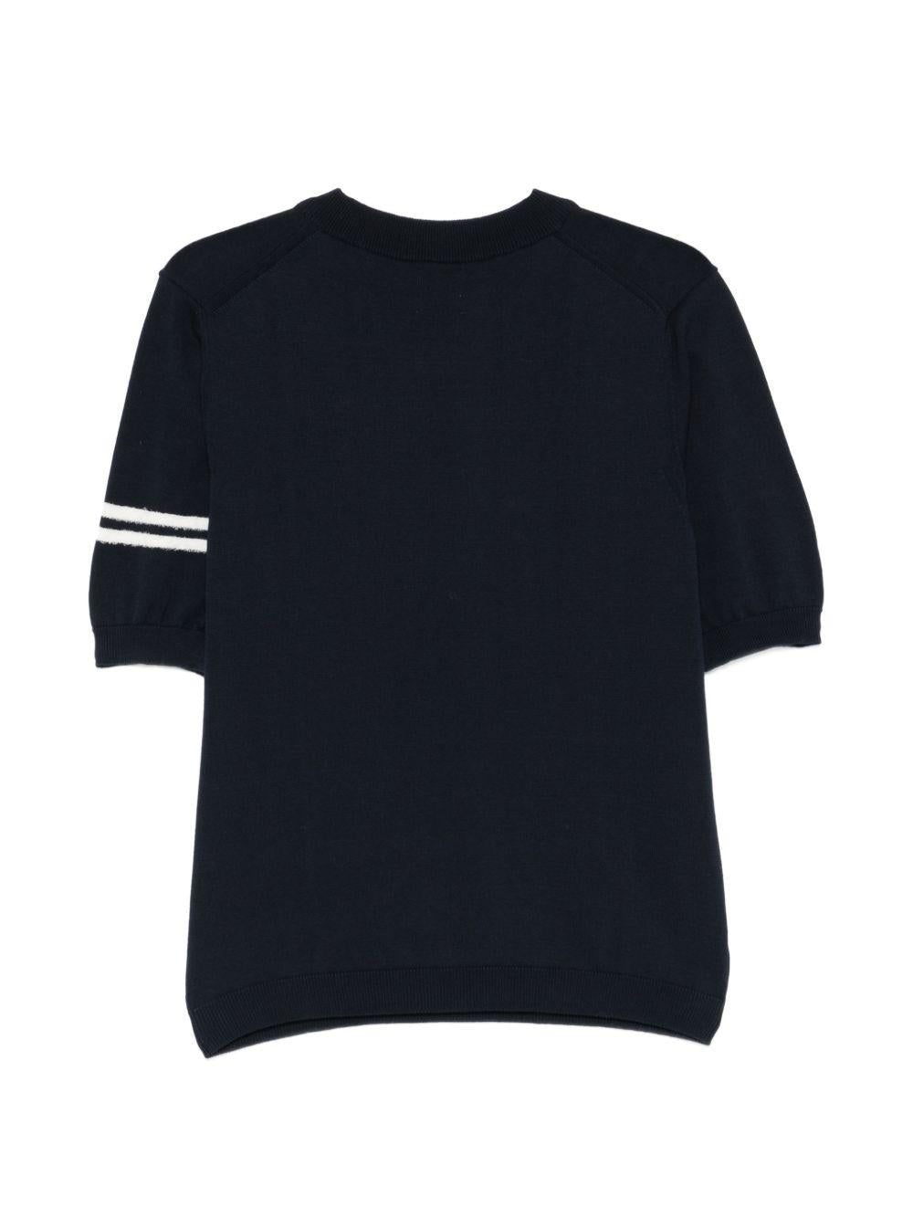 RAKKI Maglia Cornell blu con lettera W 