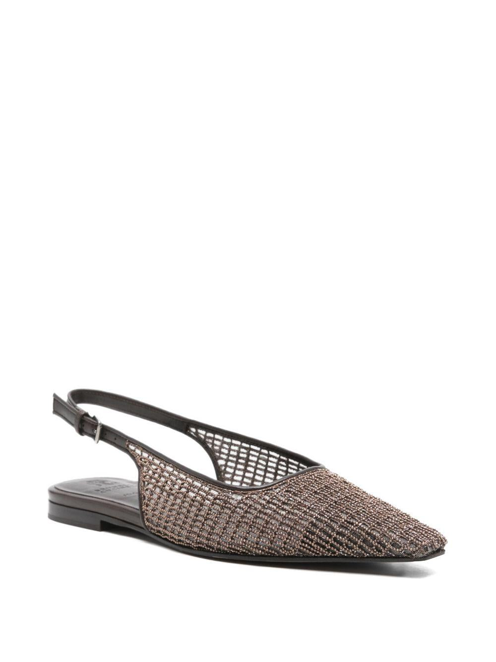 BRUNELLO CUCINELLI Ballerine slingback in pelle 