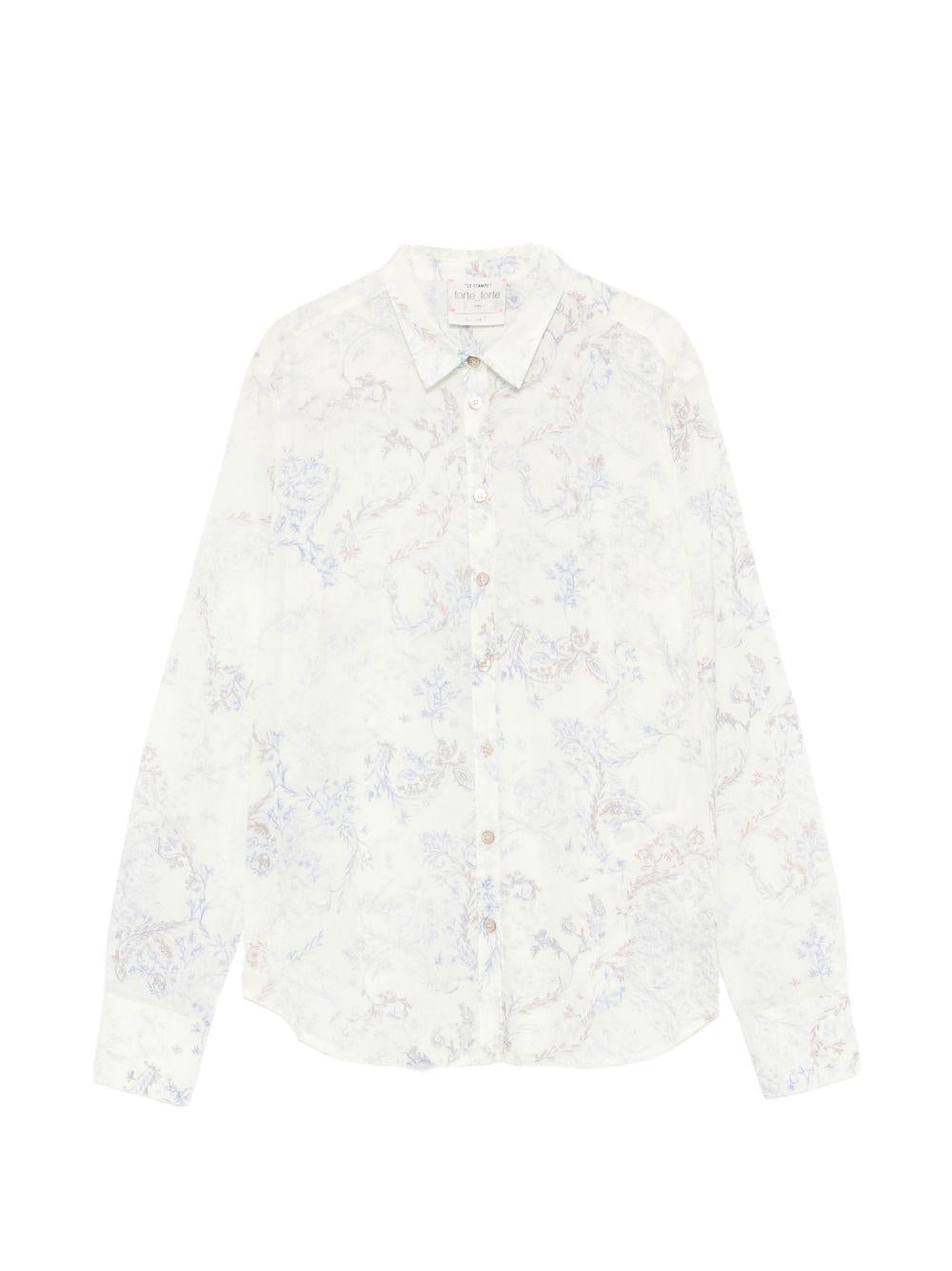 FORTE FORTE Camicia in cotone fantasia 