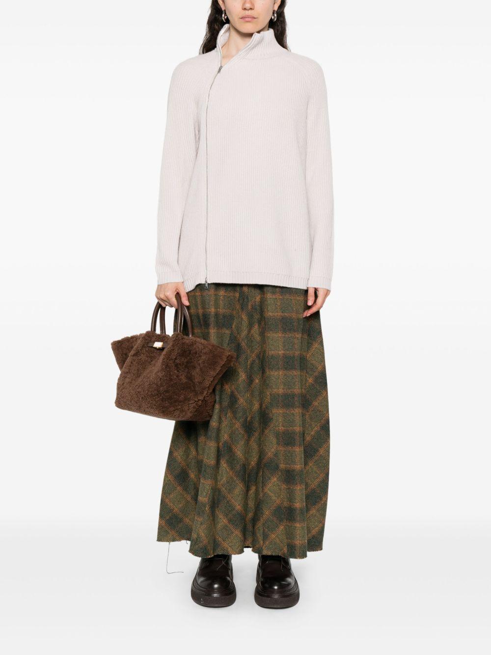 ALPHA STUDIO Blouson sportivo in lana e cashmere a coste 