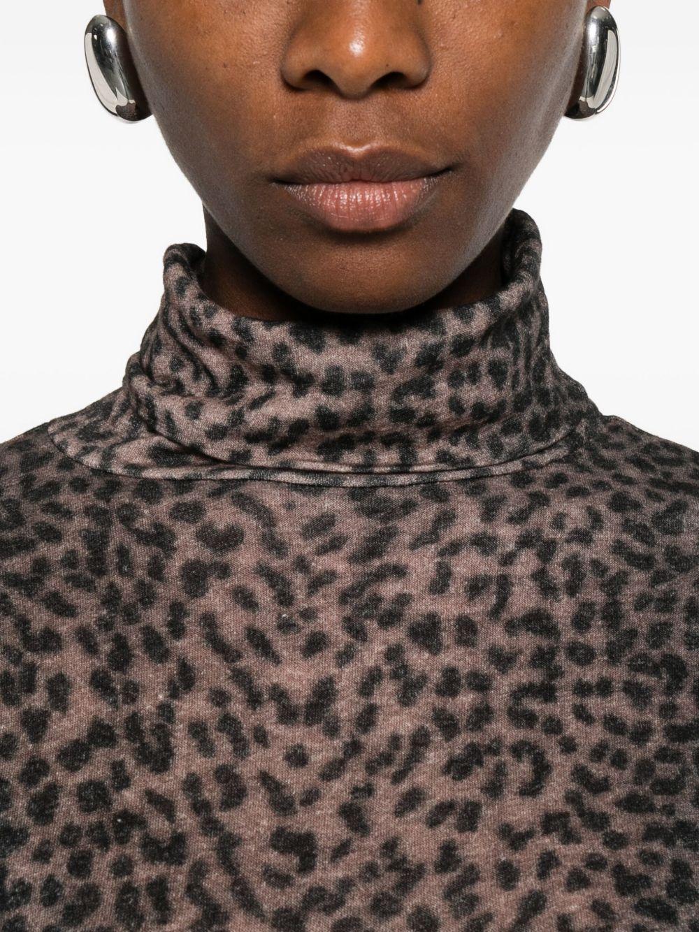 MAJESTIC FILATURES Maglia a collo alto animalier 