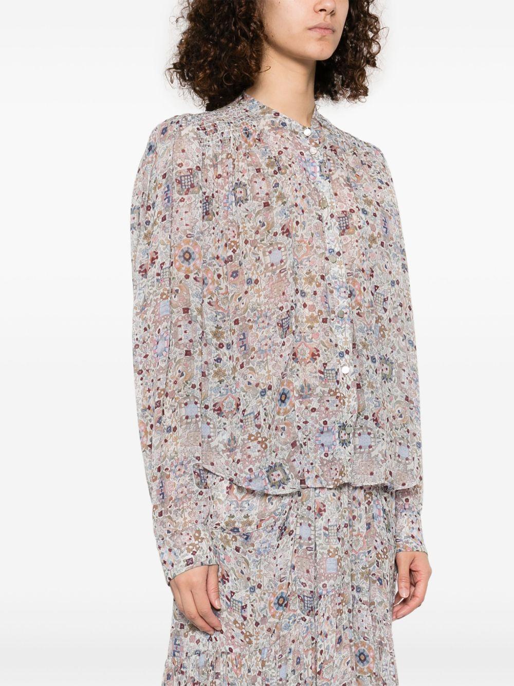 MARANT ETOILE Blusa 'Noeline' con motivo astratto 