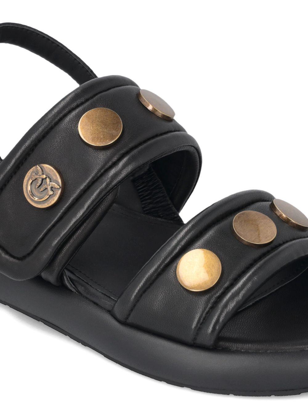 PINKO Sandali bassi 'Fiona' in pelle nera 