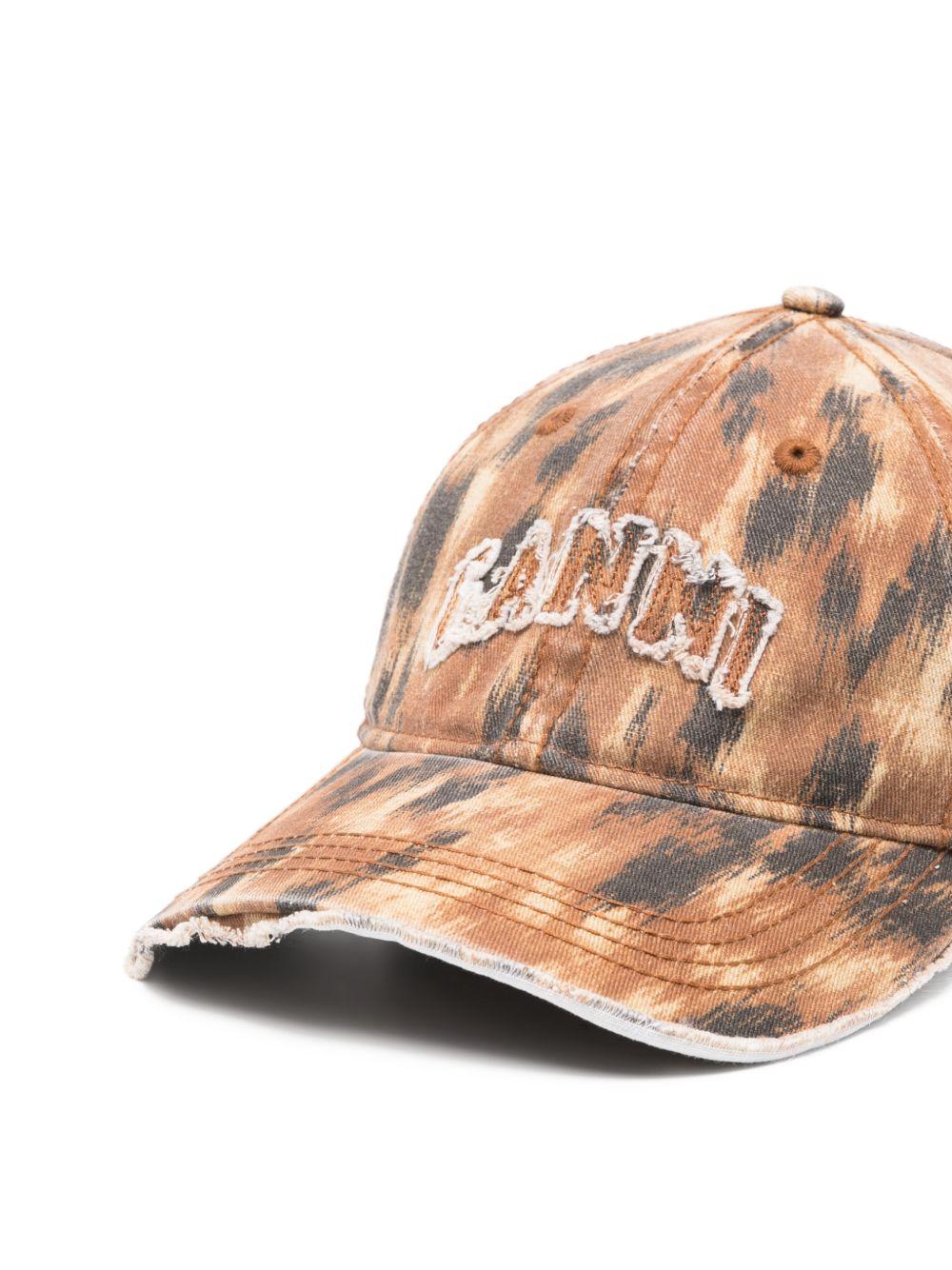 GANNI Cappello da baseball in cotone con logo 