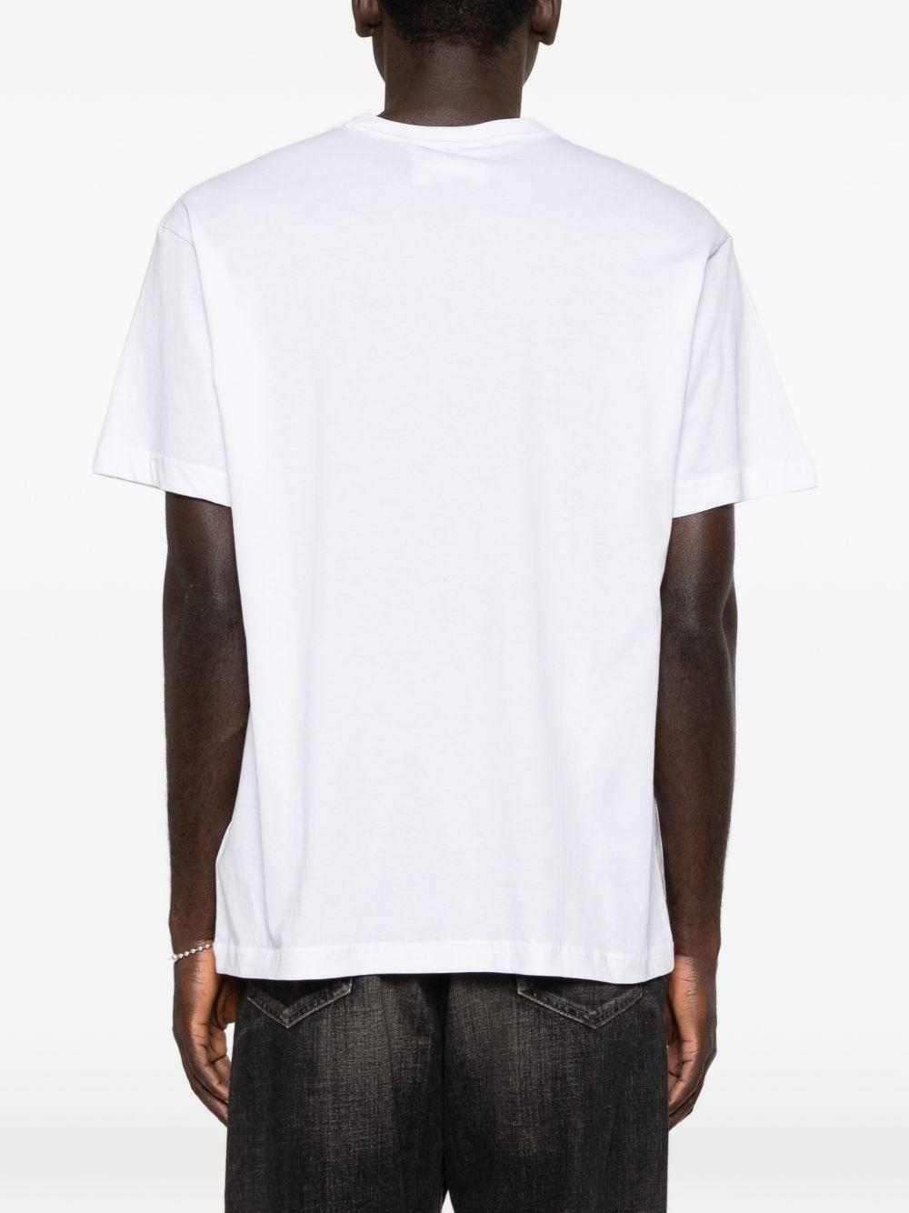 VERSACE JEANS COUTURE T-shirt bianca girocollo con maniche corte 