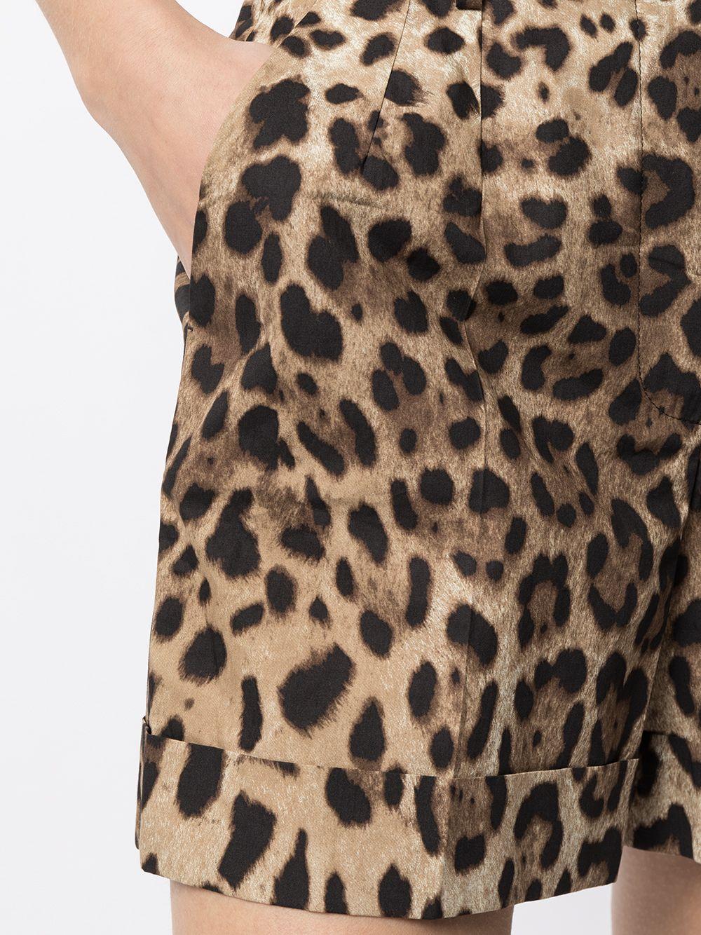 DOLCE e GABBANA Shorts in cotone leopardati 