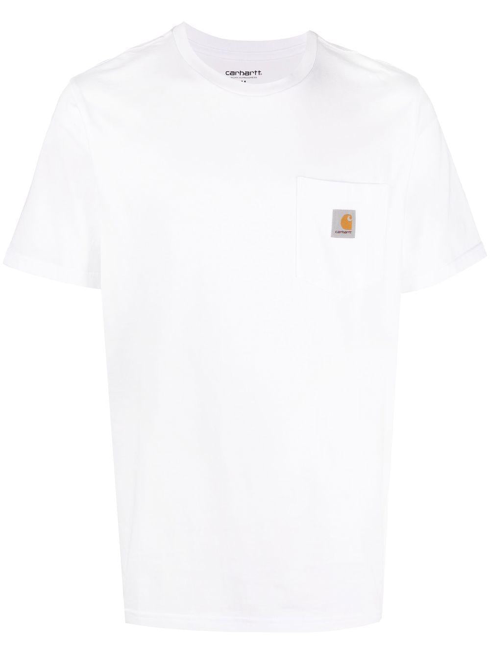 CARHARTT WIP T-shirt a maniche corte in cotone bianco con logo 