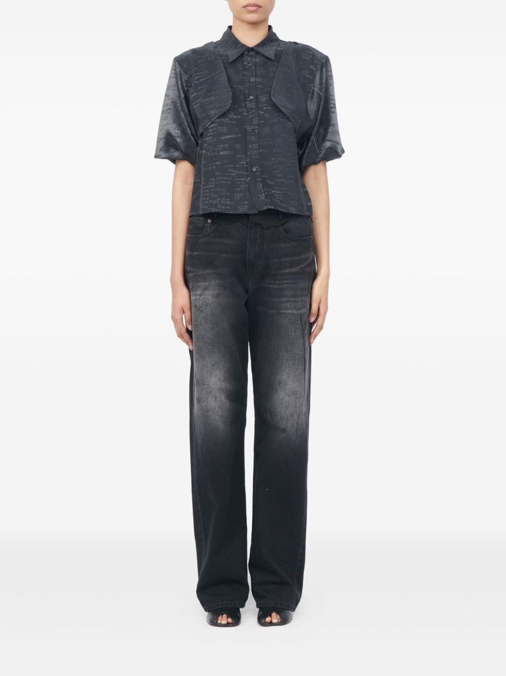 MM6 MAISON MARGIELA Camicia in jacquard grigio antracite 