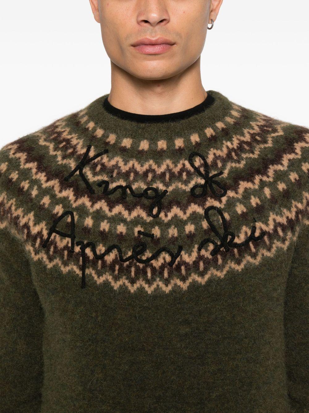 MC2 SAINT BARTH Maglia verde 'Heron Nordic Alpaca' 