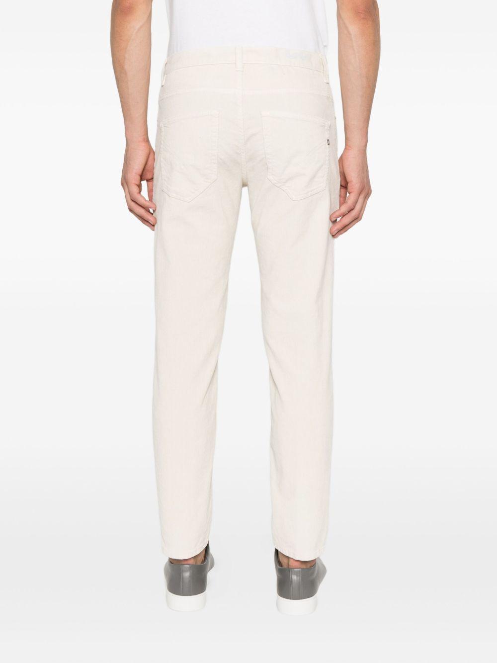 DONDUP Pantaloni in twill di cotone avorio 
