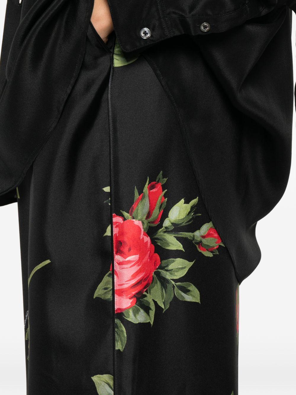DOLCE e GABBANA Pantaloni ampi in seta 