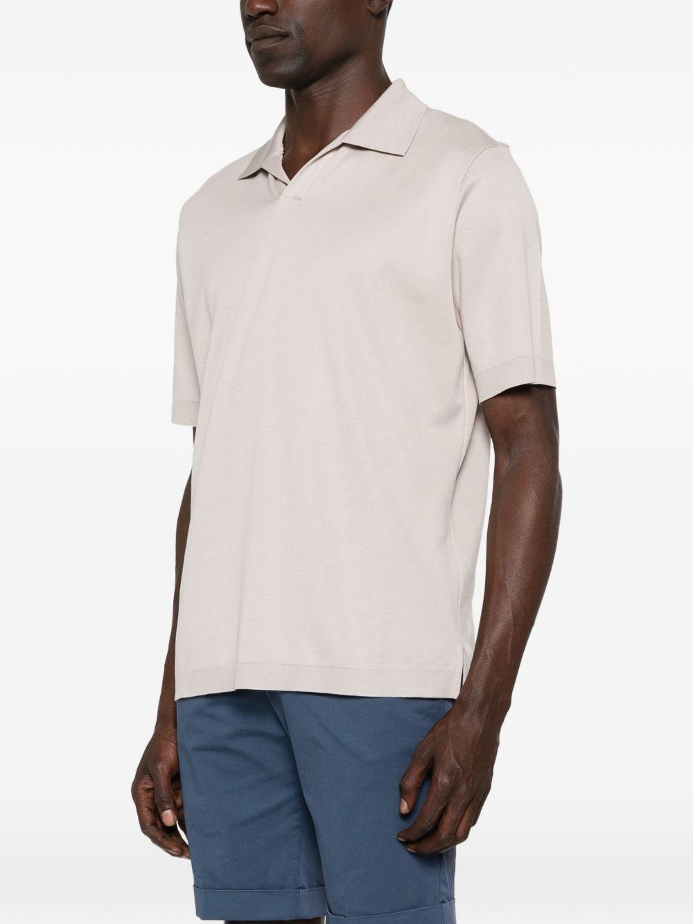 HERNO Polo in cotone grigio 