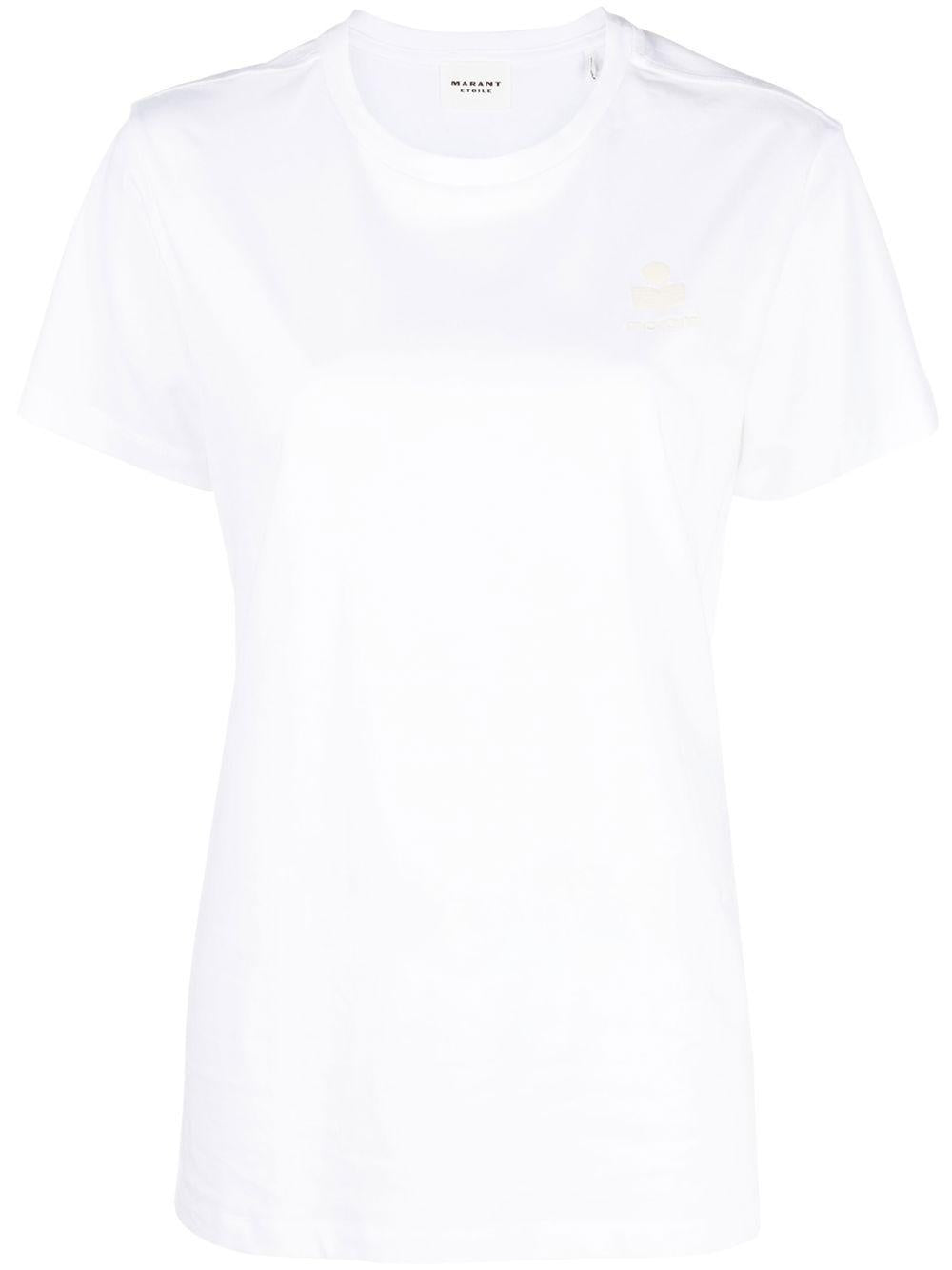 MARANT ETOILE T-shirt bianca slim a maniche corte 
