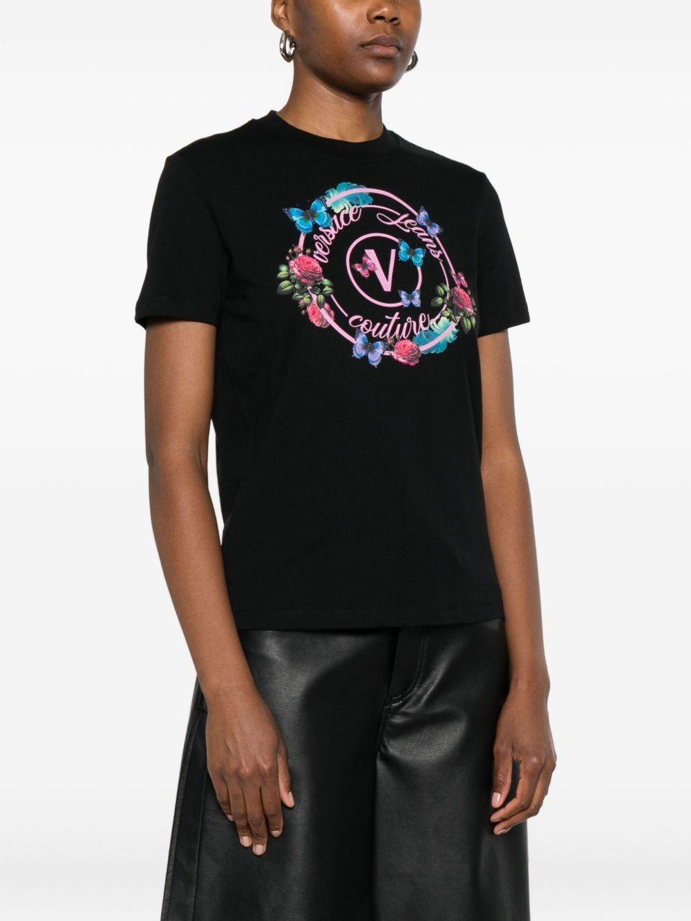 VERSACE JEANS COUTURE T-shirt girocollo con stampa 