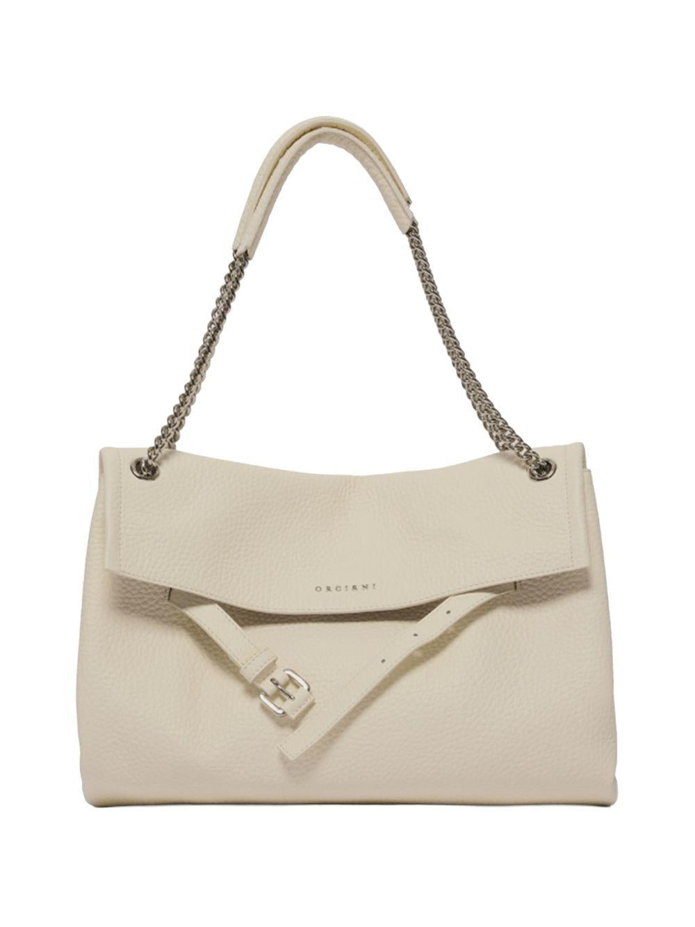 ORCIANI Borsa Soft in pelle bianca 
