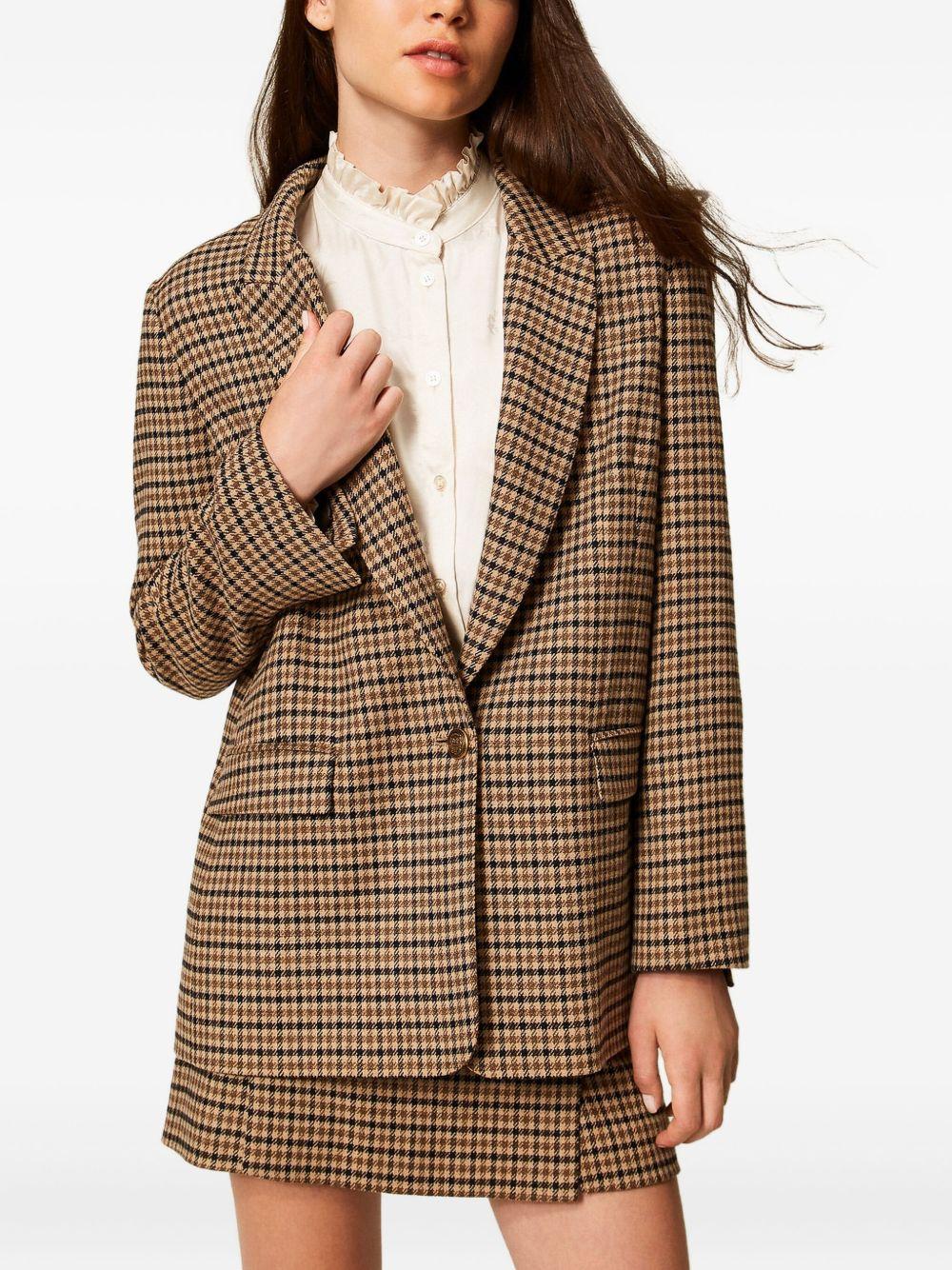 TWINSET Blazer monopetto a quadri 