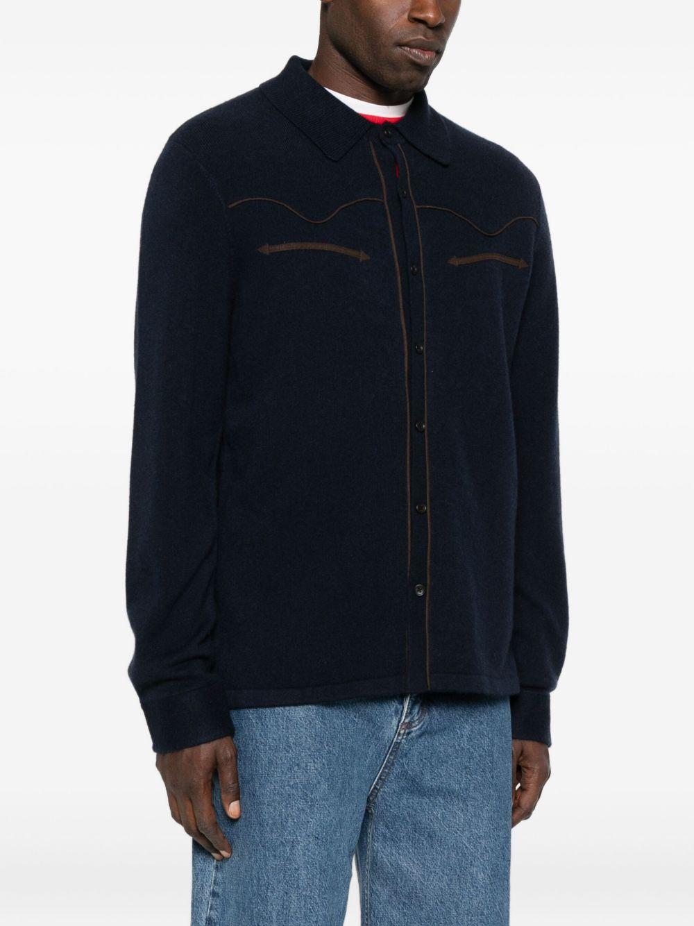 GUEST IN RESIDENCE Camicia in cashmere blu 