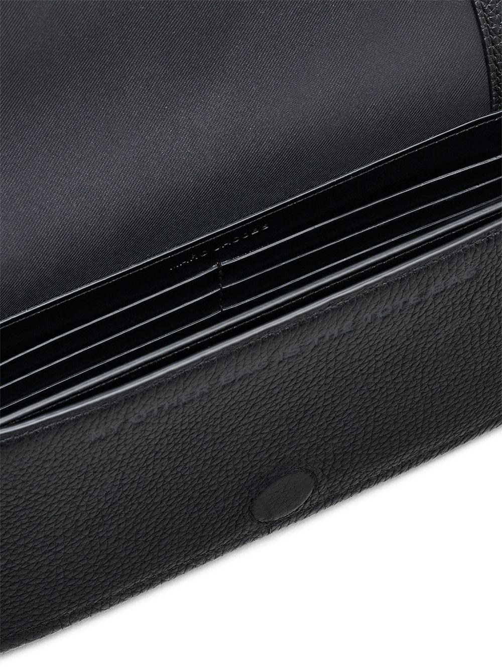 MARC JACOBS Borsa a tracolla nera in pelle martellata color nero 