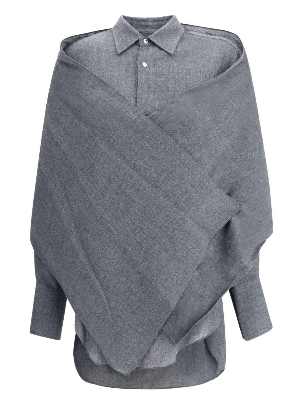 DARKPARK Camicia 'Georgia' in lana grigia 