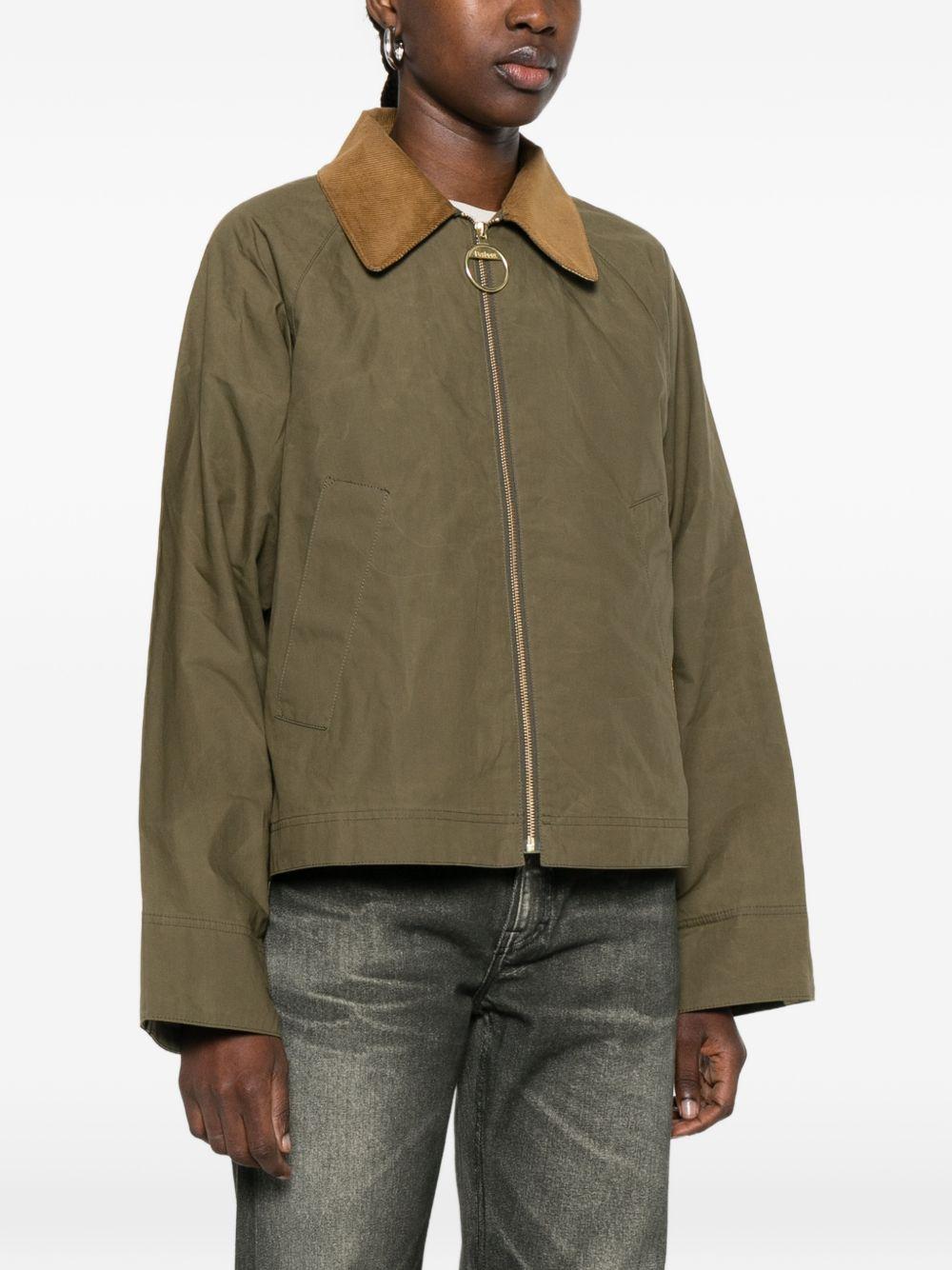 BARBOUR Giacca Catlin in cotone verde 