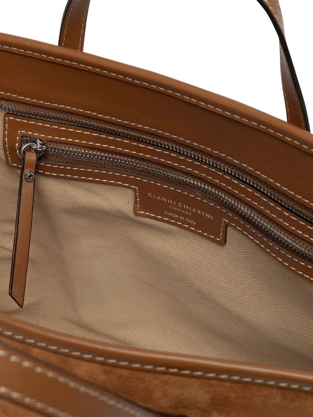 GIANNI CHIARINI Borsa Tote Marcella in pelle color caramello 