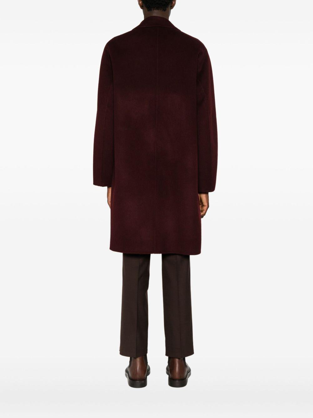 AMARANTO Cappotto lungo in lana e cashmere rosso 