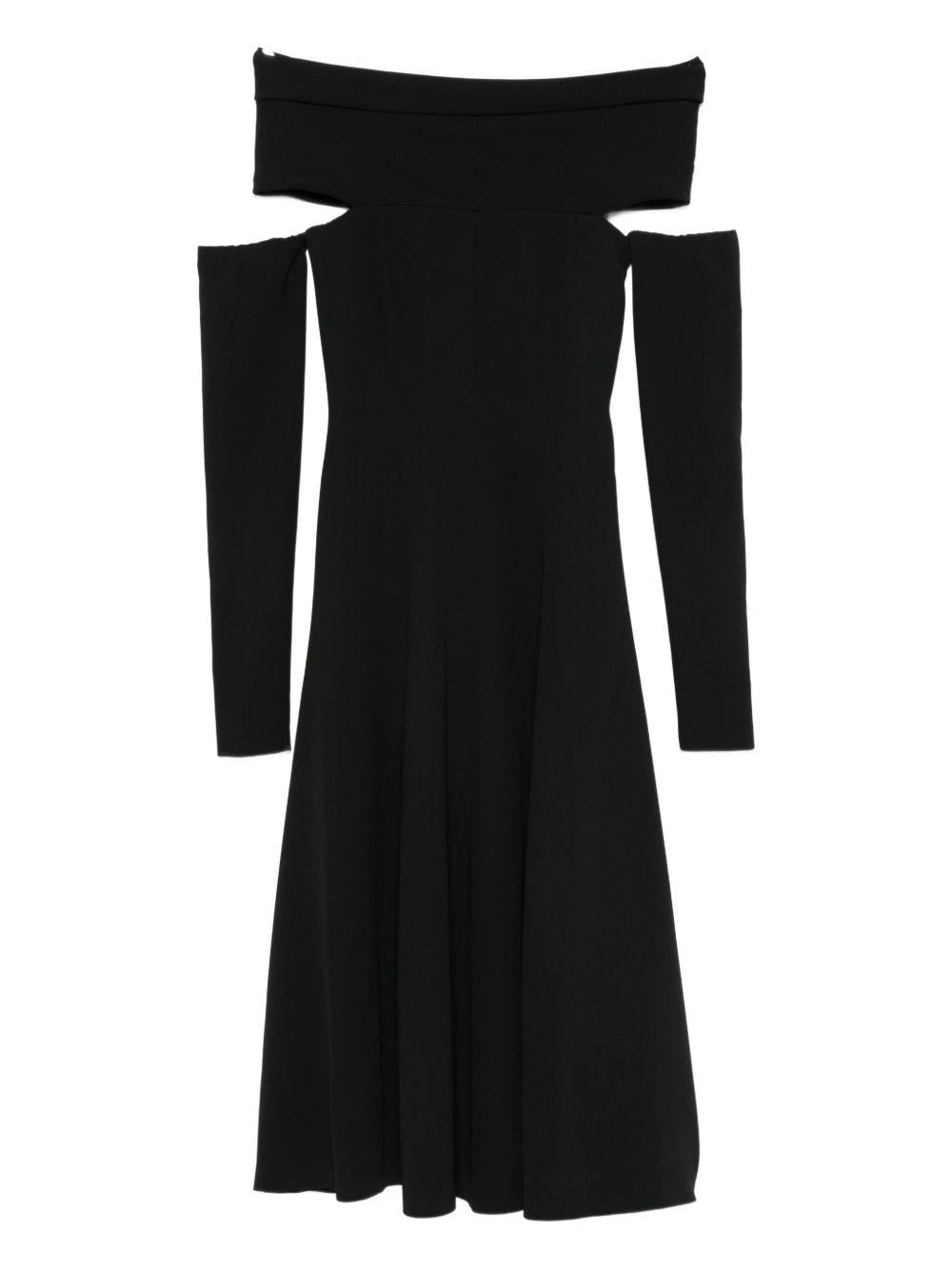 ALBERTA FERRETTI Abito midi nero cut out 