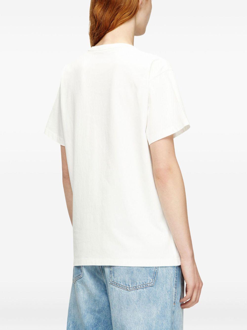 DIESEL T-shirt bianca a maniche corte 