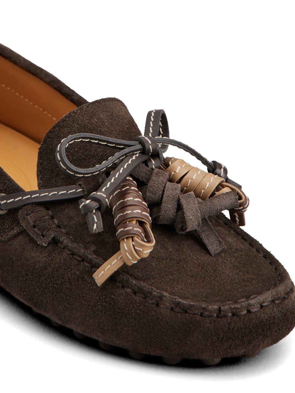 TODS Mocassini in pelle suede marrone 