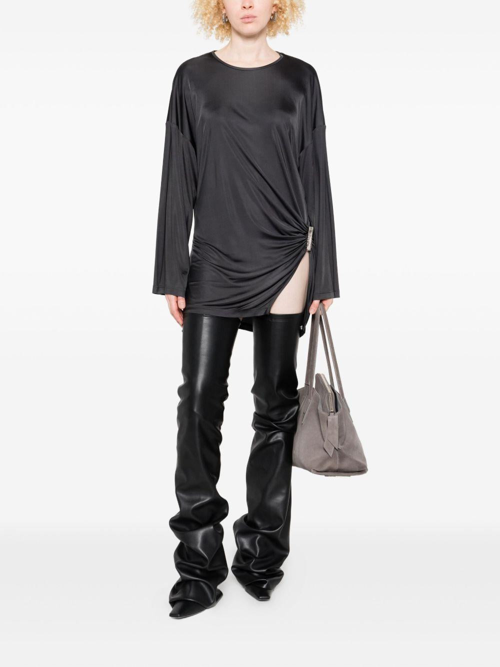 THE ATTICO Abito corto con drappeggio laterale 