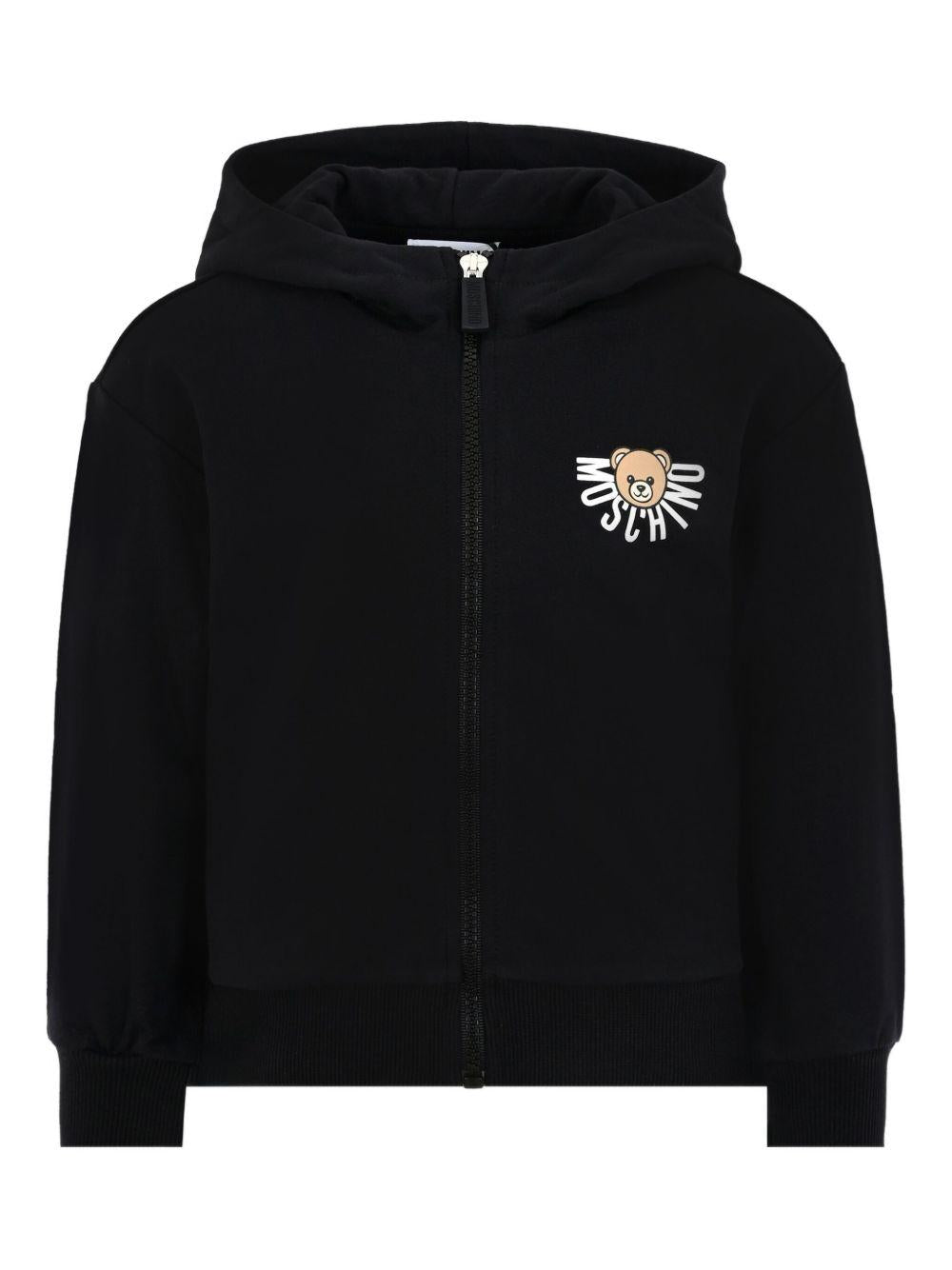 MOSCHINO Felpa in cotone con logo 