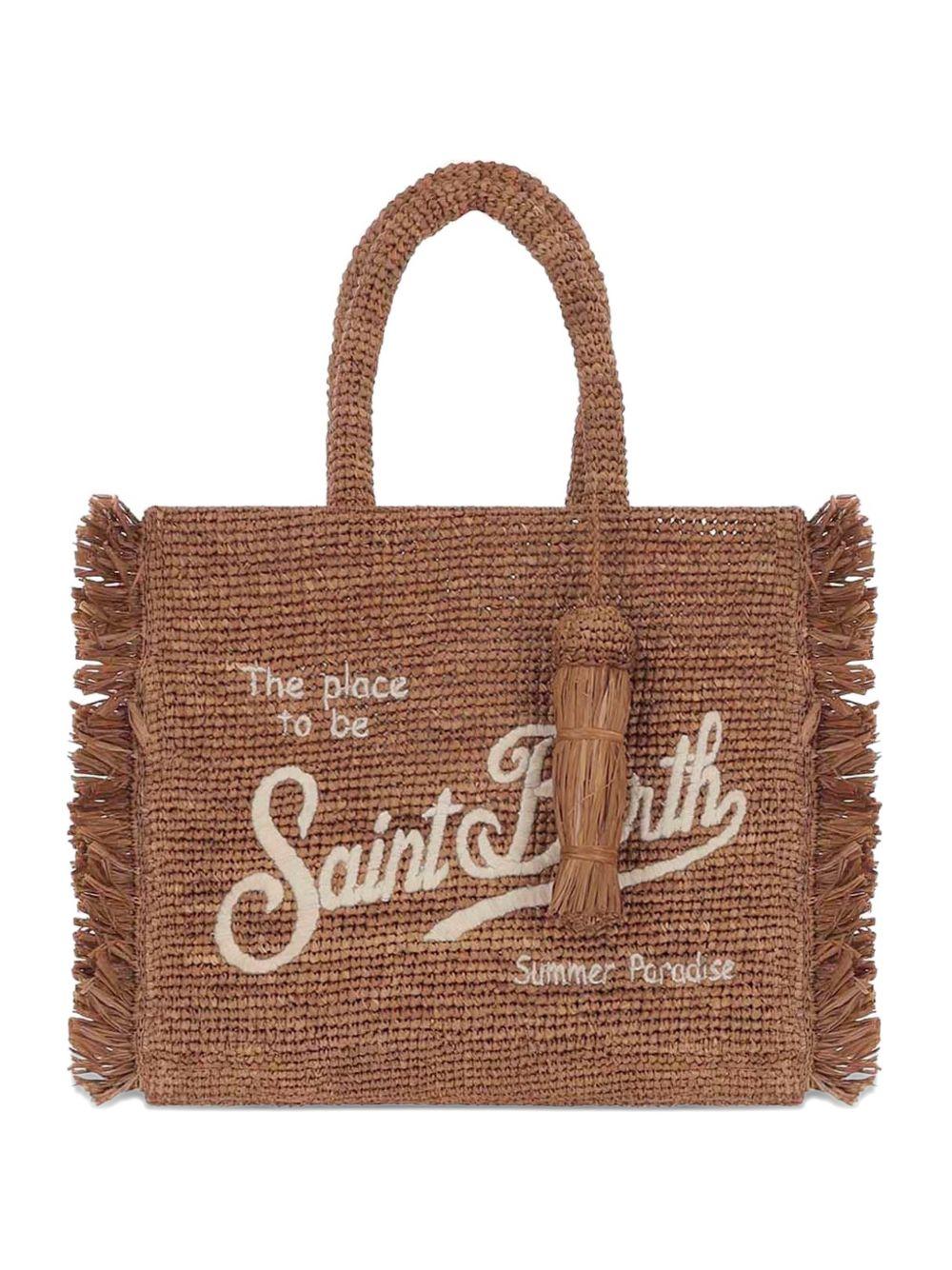 MC2 SAINT BARTH Borsa Colette Raffia Fringes in rafia marrone 