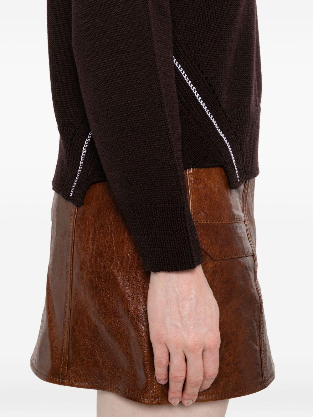 ALPHA STUDIO Maglia a collo alto in lana merino 