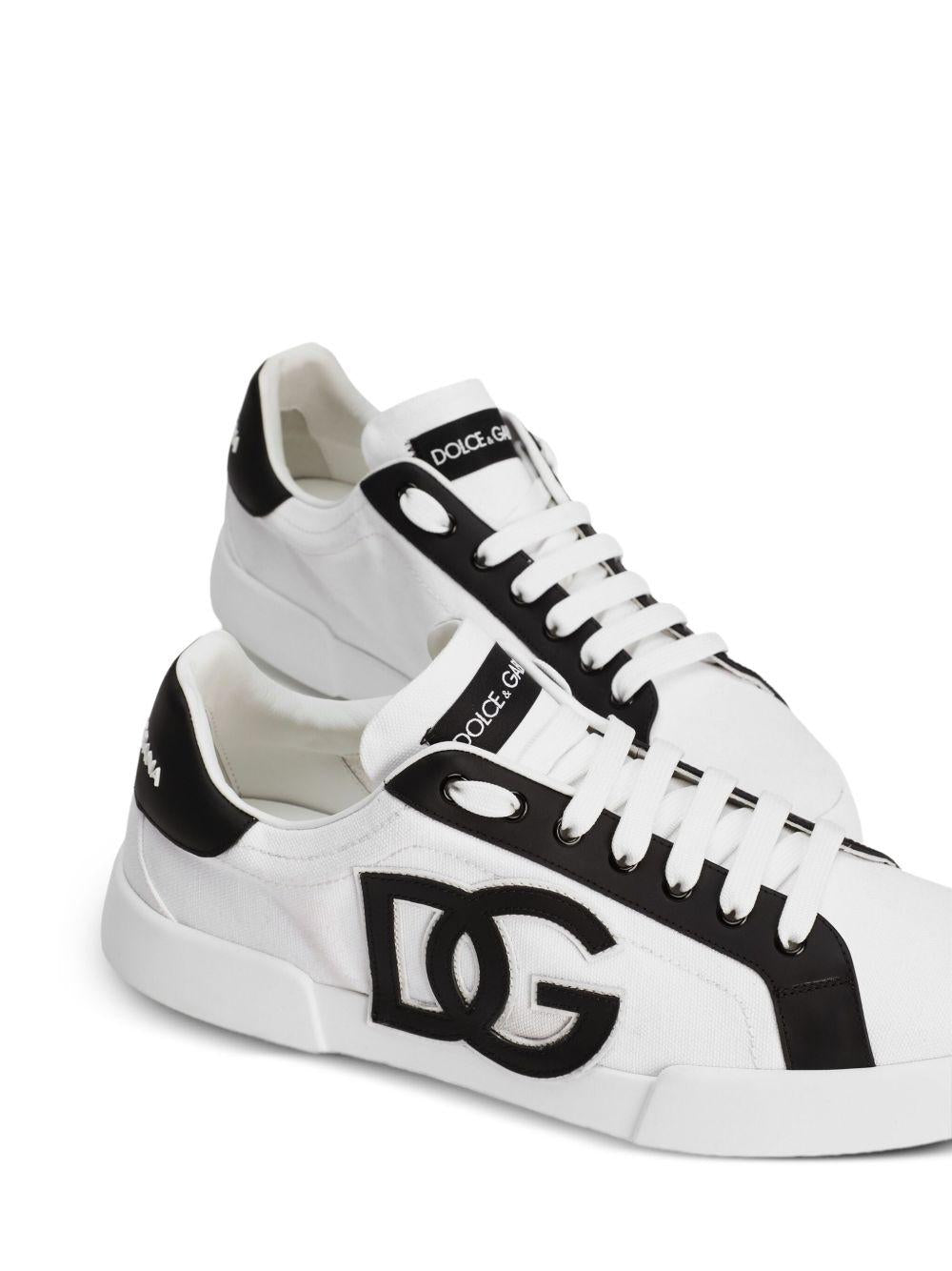 DOLCE e GABBANA Sneakers 'Portofino Light Strobel' bianche e nere 