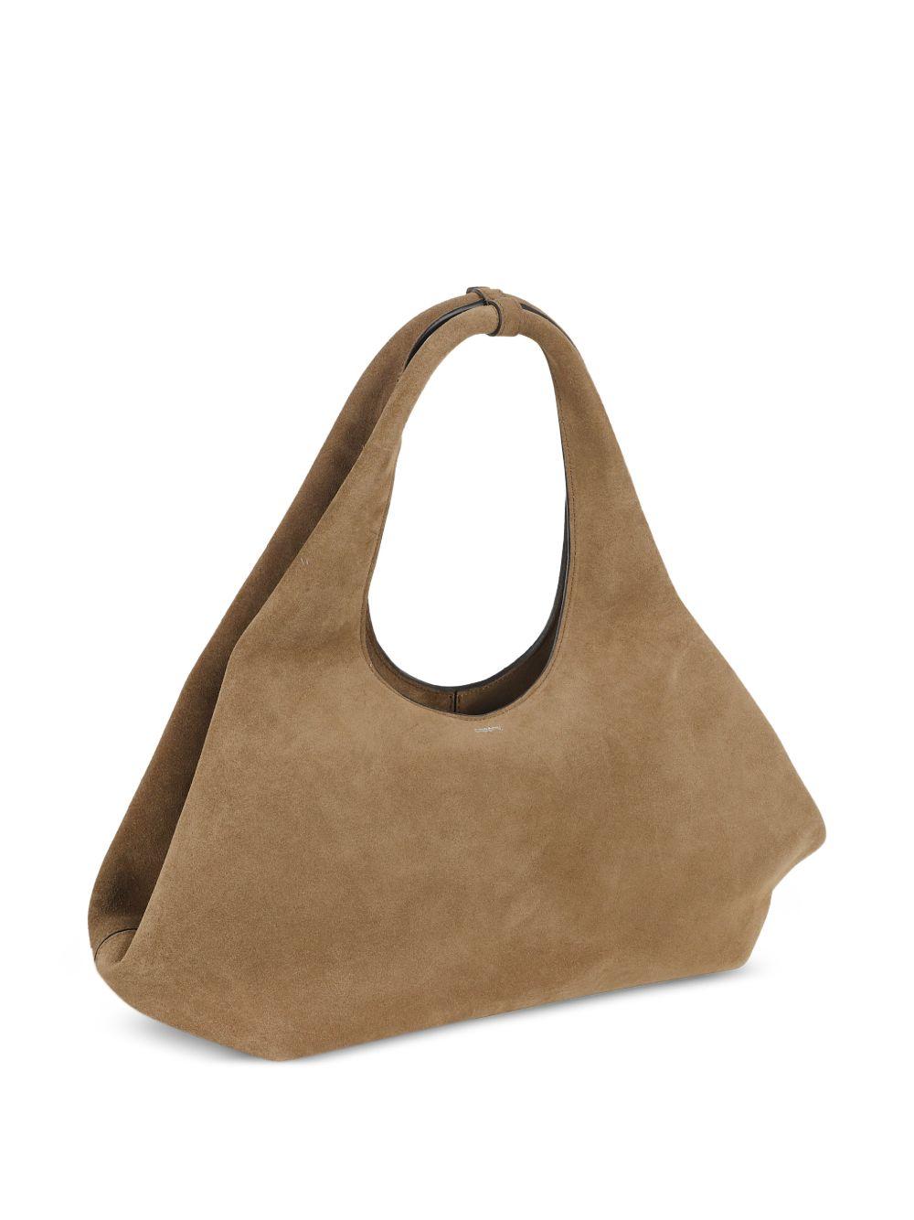 COPERNI Borsa marrone in suede con manico superiore 