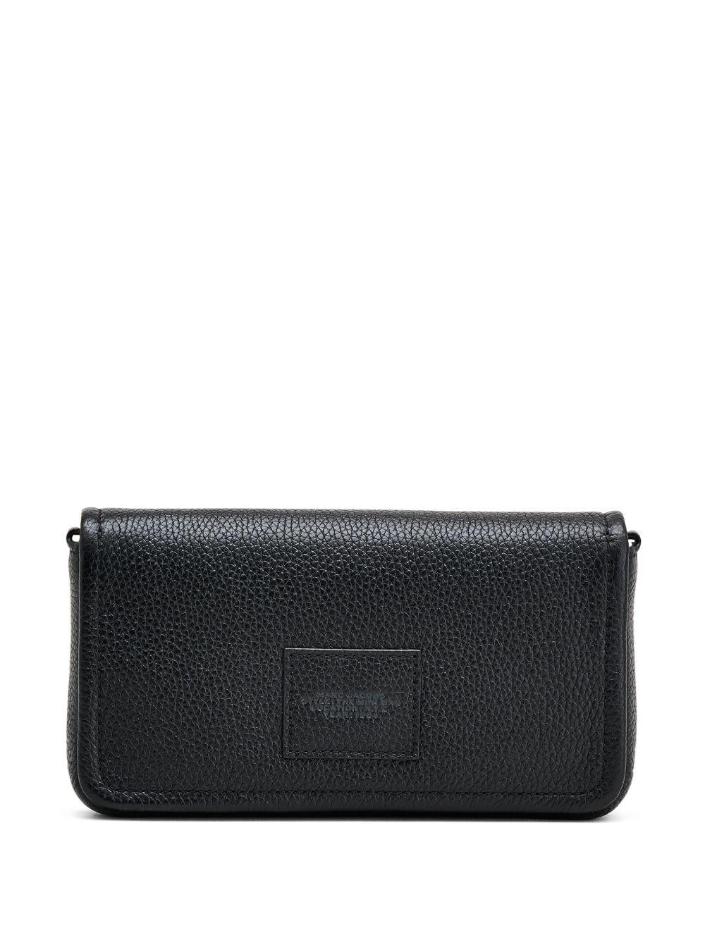MARC JACOBS Borsa a tracolla nera in pelle martellata color nero 