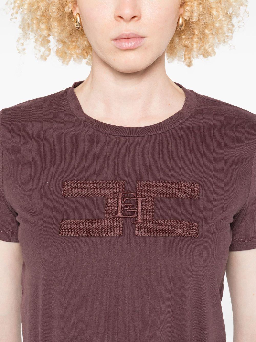 ELISABETTA FRANCHI T-shirt girocollo con logo 