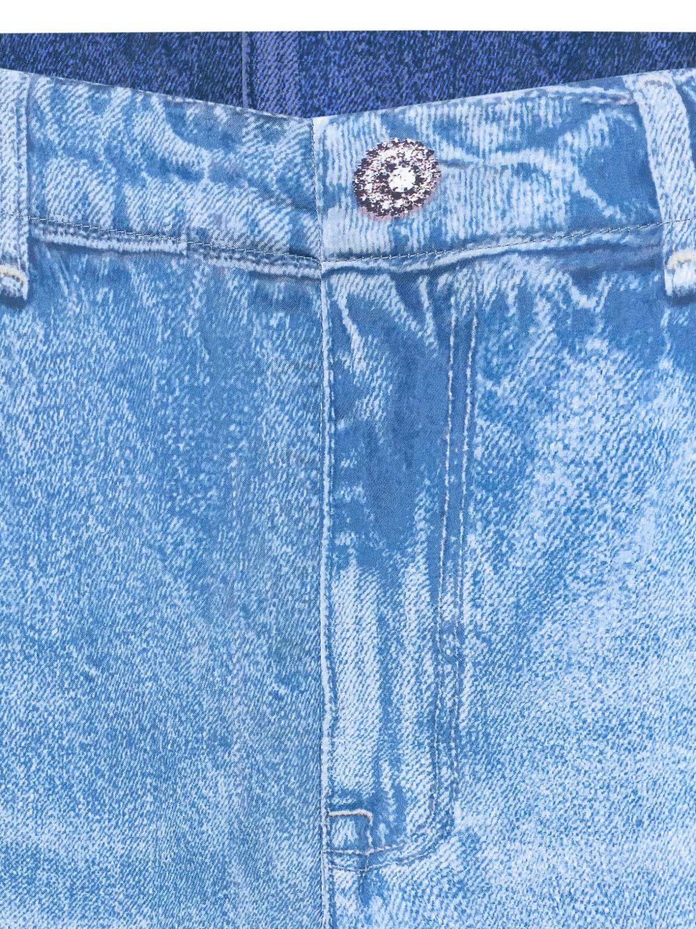 LIUJO Jeans con dettagli strappati e pizzo bianco 