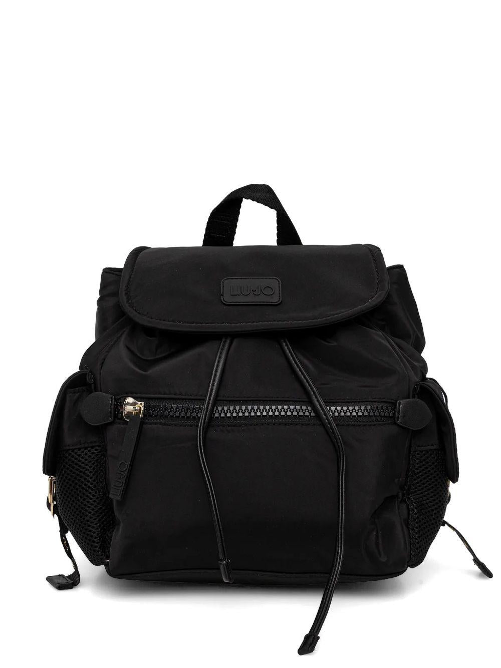LIUJO Zaino nero con tasche esterne 
