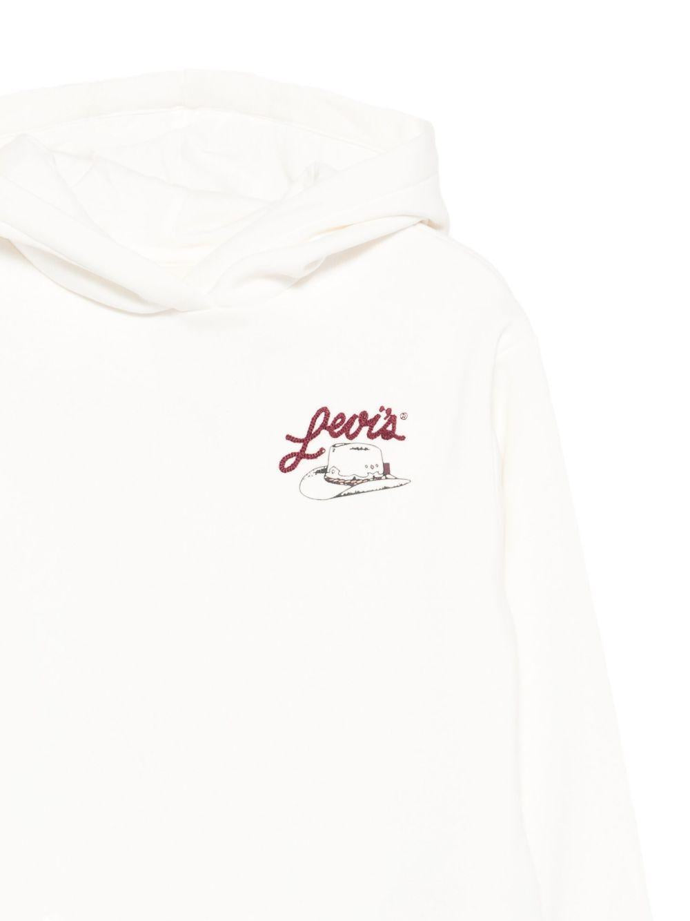 LEVIS Felpa con cappuccio bianca 