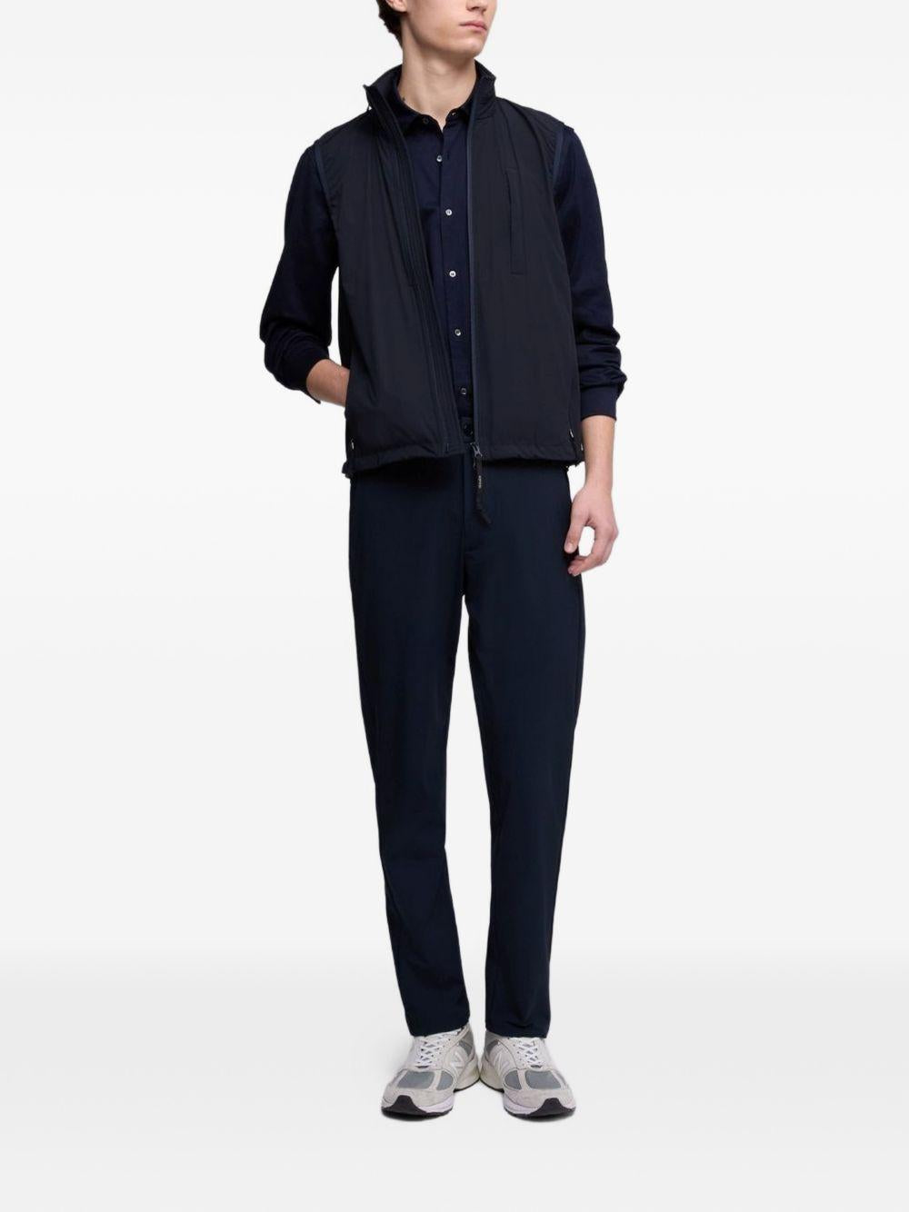 ASPESI Gilet blu navy con zip 